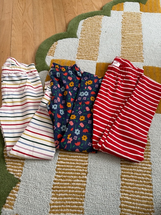 Hanna Andersson Other - Bundle of 3 Hanna andersson cotton leggings striped and floral size 130cm/US 8